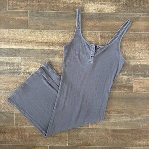 Cotton On Periwinkle Blue Ribbed Tank Fitted Bodycon Midi Dress L